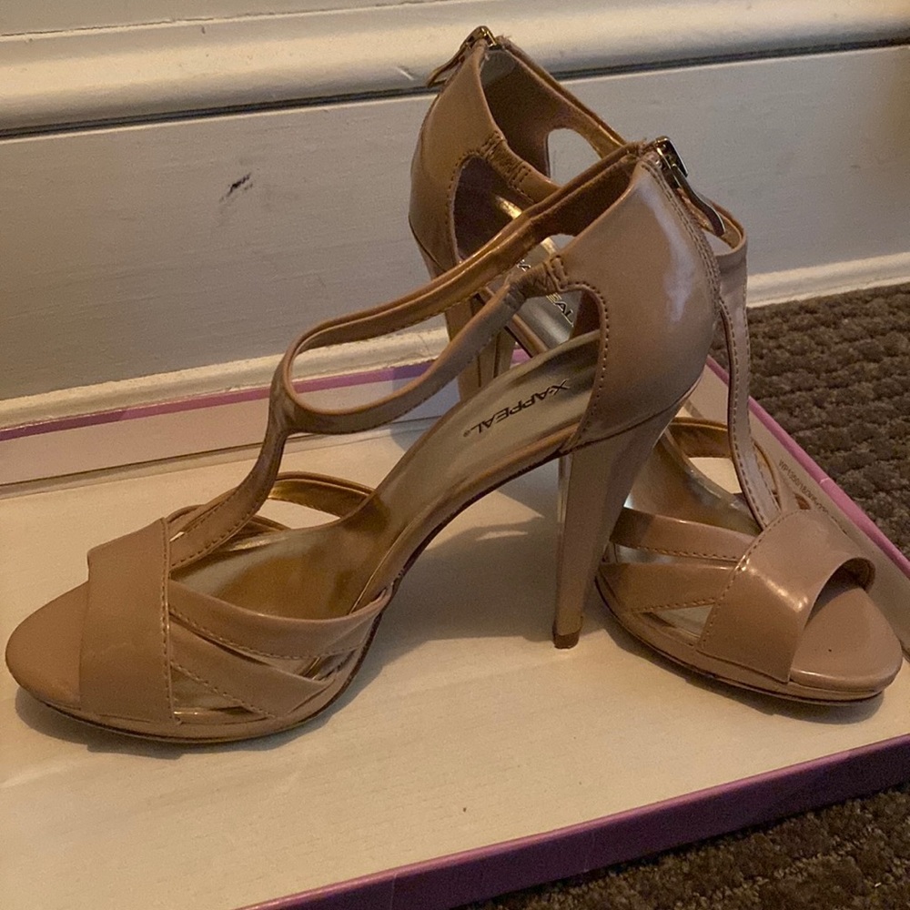 Nude TStrap Heels